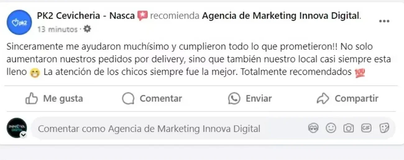 Testimonio de PK2 Cevichería